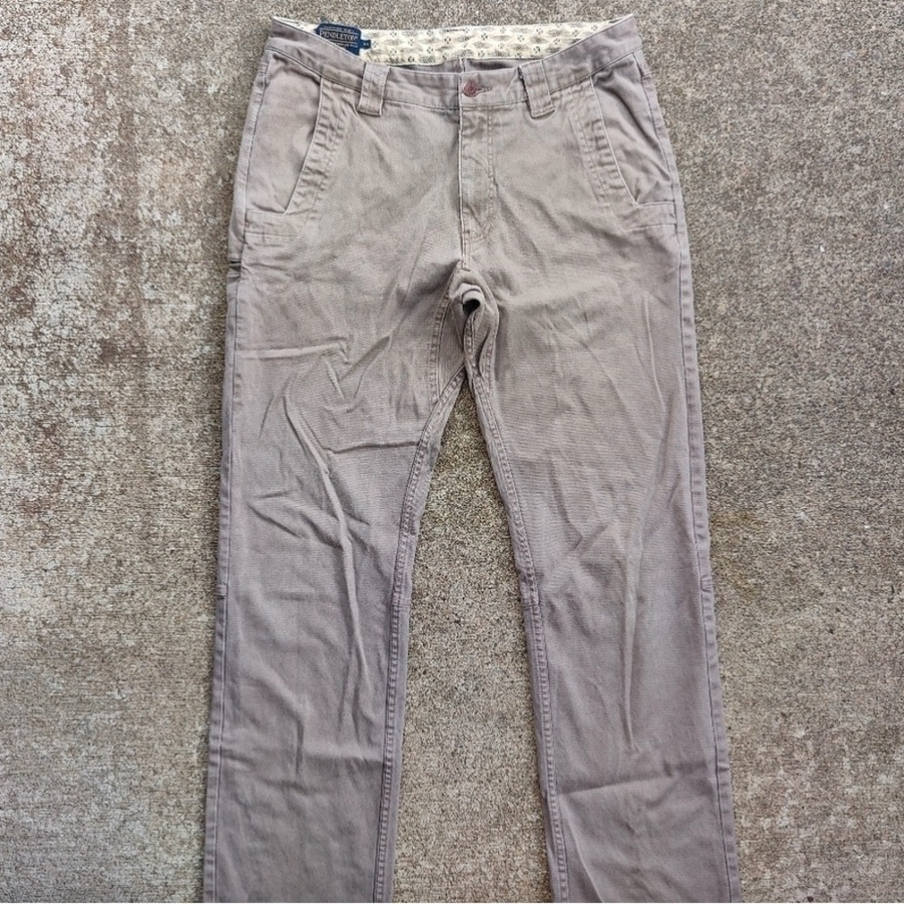 Pendleton Cotton Canvas Casual Pants Heavy-duty Work Pants Olive Tan Mens  33x34
